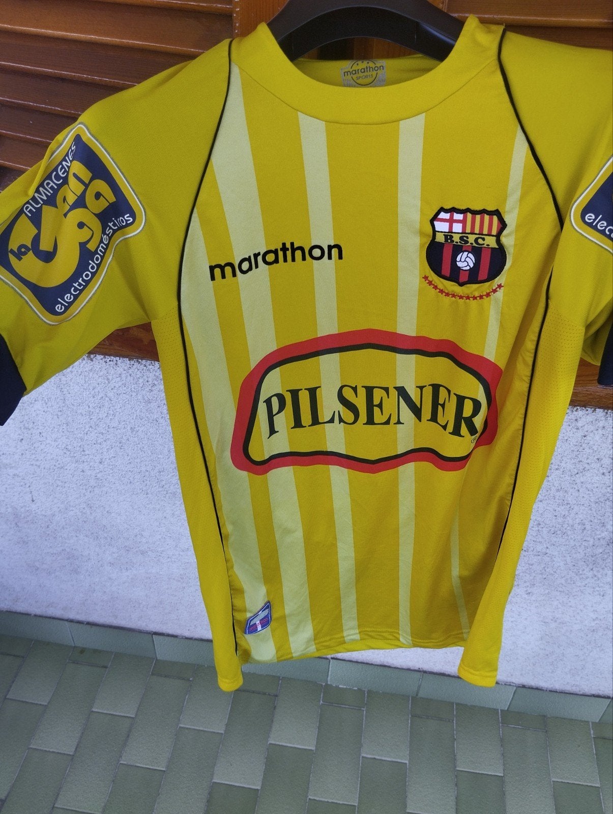 BSC Barcelona SC Thuisshirt 2006 Marathon Maat L, Maat 52/54 (L), Verzenden, Geel, Zo goed als nieuw