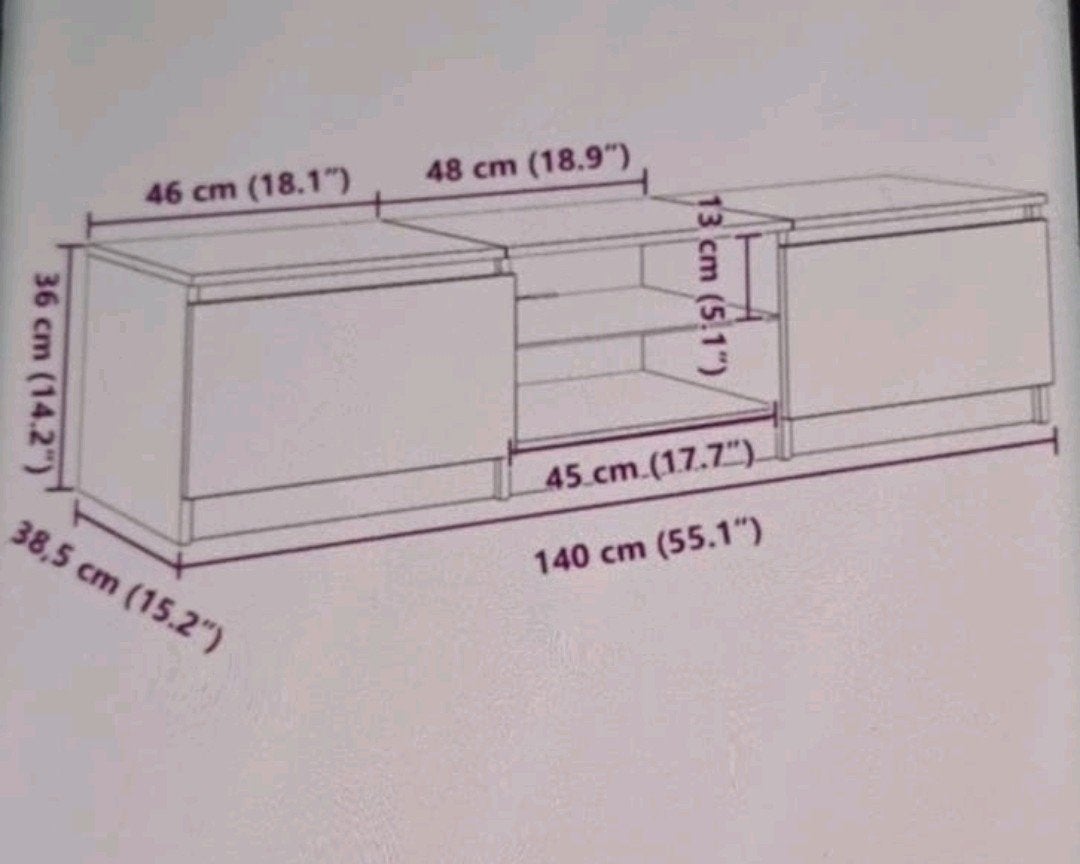 Tv meubel, Ophalen, 25 tot 50 cm, Minder dan 100 cm