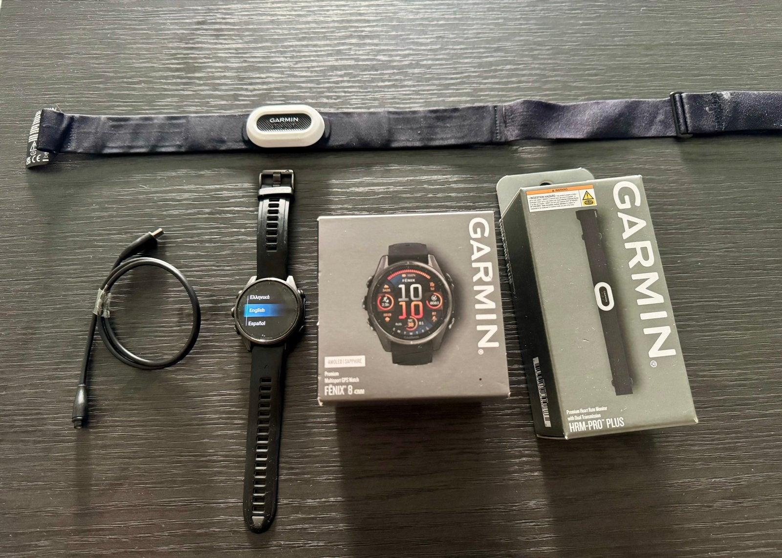 Garmin Fenix 8 AMOLED Sapphire Horloge + GARMIN HRM PRO+