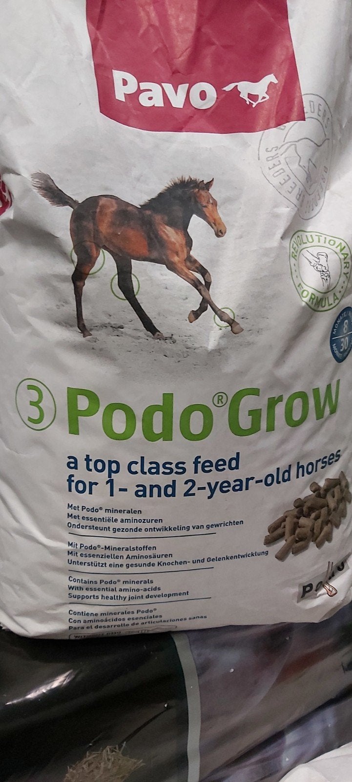 1 Nieuwe zak Pavo Podo Grow, Ophalen, Vee