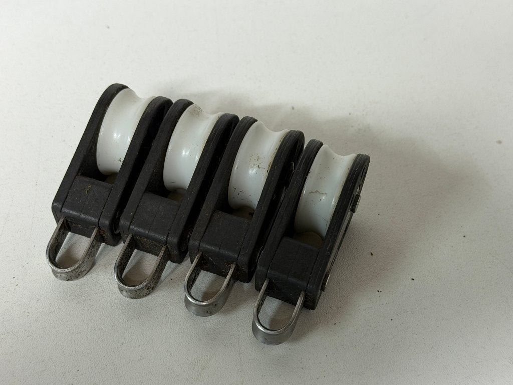 4 x Barton 1 schijfs blok 30 mm tot 8 mm lijn, Ophalen of Verzenden, Gebruikt, Lijn of Blok