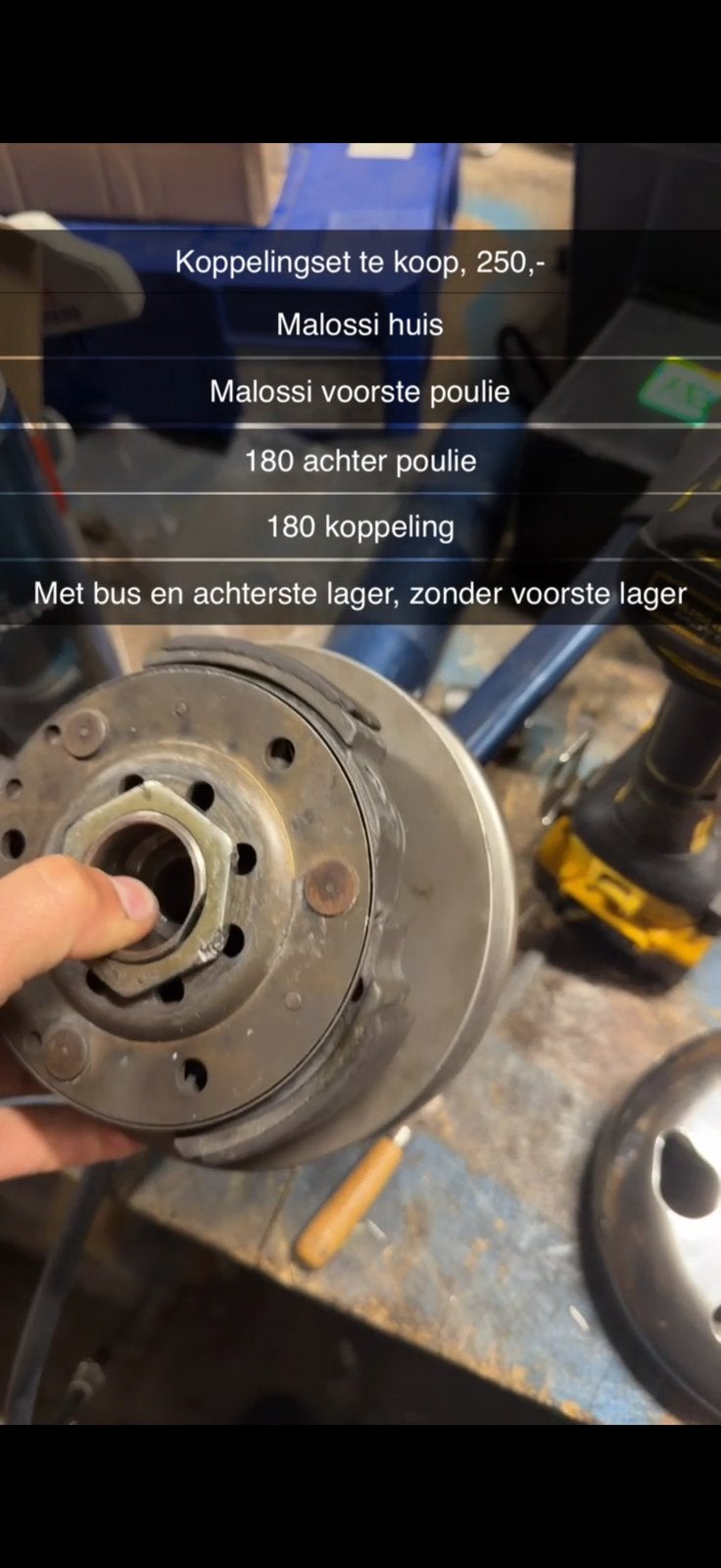 180cc koppelingset, Ophalen, Zo goed als nieuw, Uitlaat, Piaggio