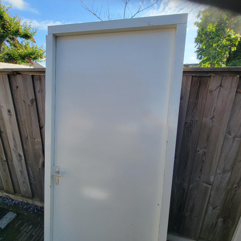 hardhouten kozijn met tube deur, Gebruikt, Deurkozijn, Hout, Ophalen