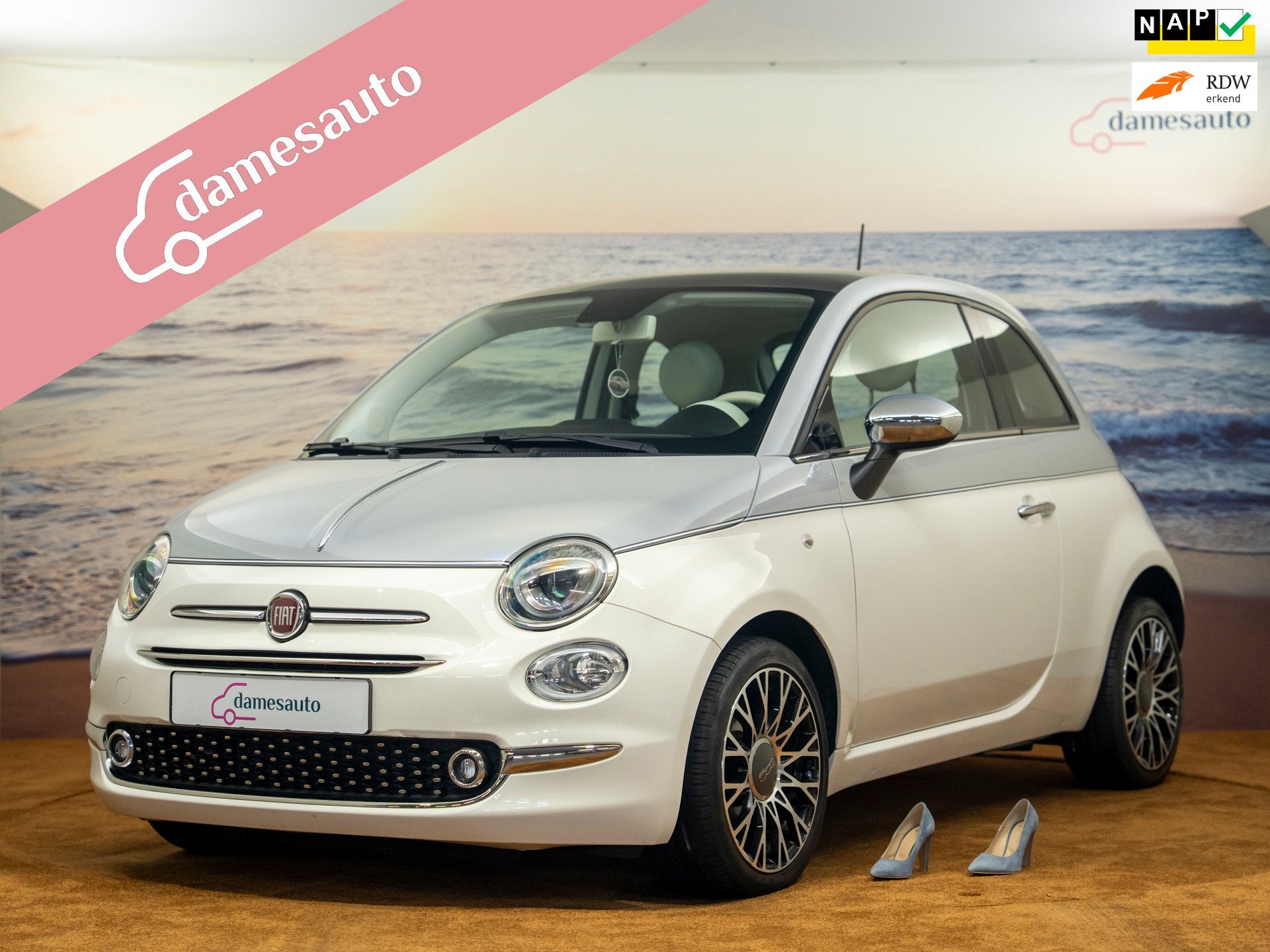 Fiat 500 0.9 Turbo Collezione Bi-colore! NAP incl garantie, Auto's, Fiat, Voorwielaandrijving, Gebruikt, Origineel Nederlands