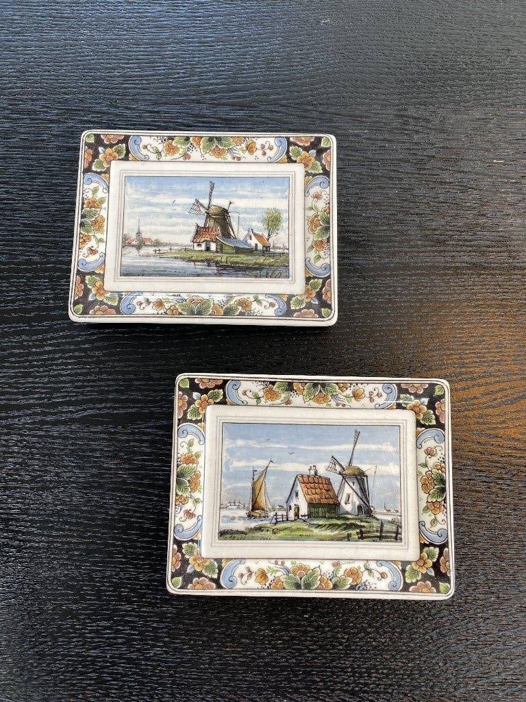 2 Westraven Delfts Handwerk wandplaquettes vintage, Antiek en Kunst, Ophalen of Verzenden