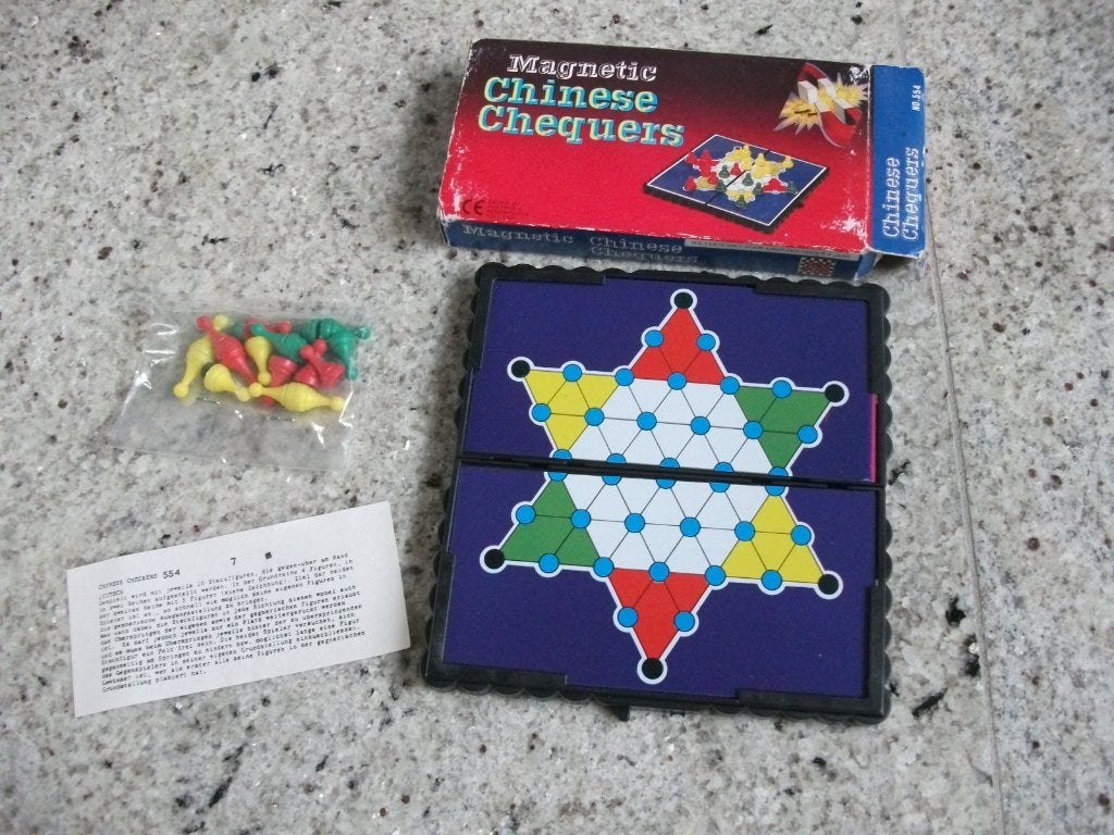 Mini spel Chinese Chequers (magnetisch) reisspel, Ophalen of Verzenden, Gebruikt