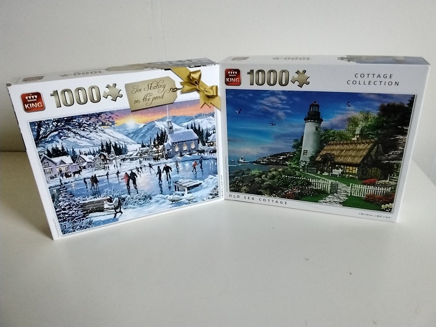 King Legpuzzel 1000 stukjes:  Old Sea Cottage, Ophalen of Verzenden, 500 t/m 1500 stukjes, Zo goed als nieuw, Legpuzzel