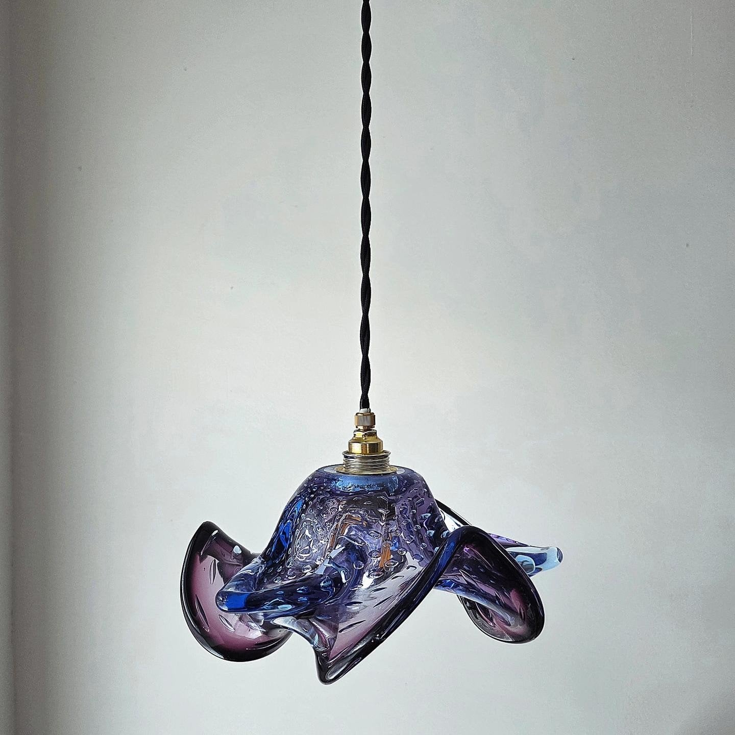 Vintage Murano glazen hanglamp., Ophalen of Verzenden