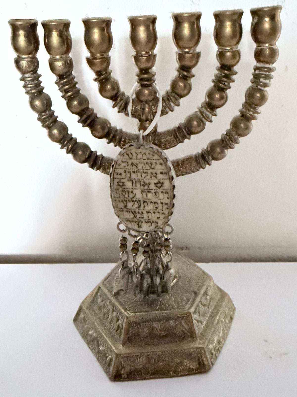 Te koop antieke joden kandelaar brons, Ophalen of Verzenden, Koper of Brons