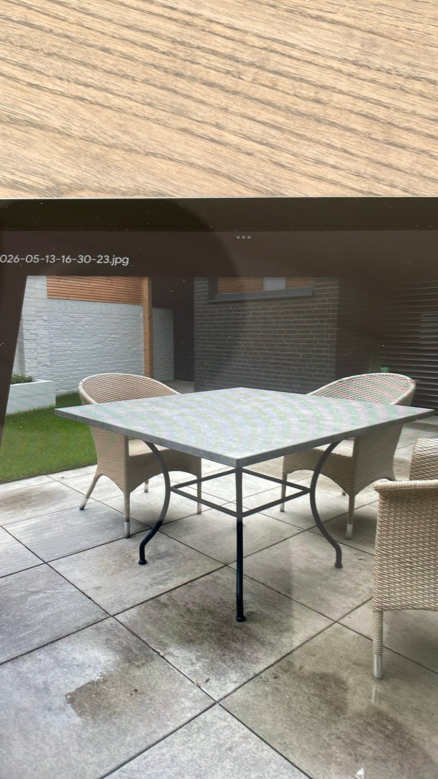 Tuinset: Vierkante Tafel, Ophalen, Gebruikt, Vierkant, Overige materialen