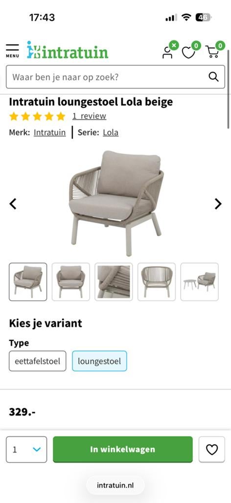 Nieuwe tuinset 2 stoelen, Ophalen of Verzenden, Nieuw