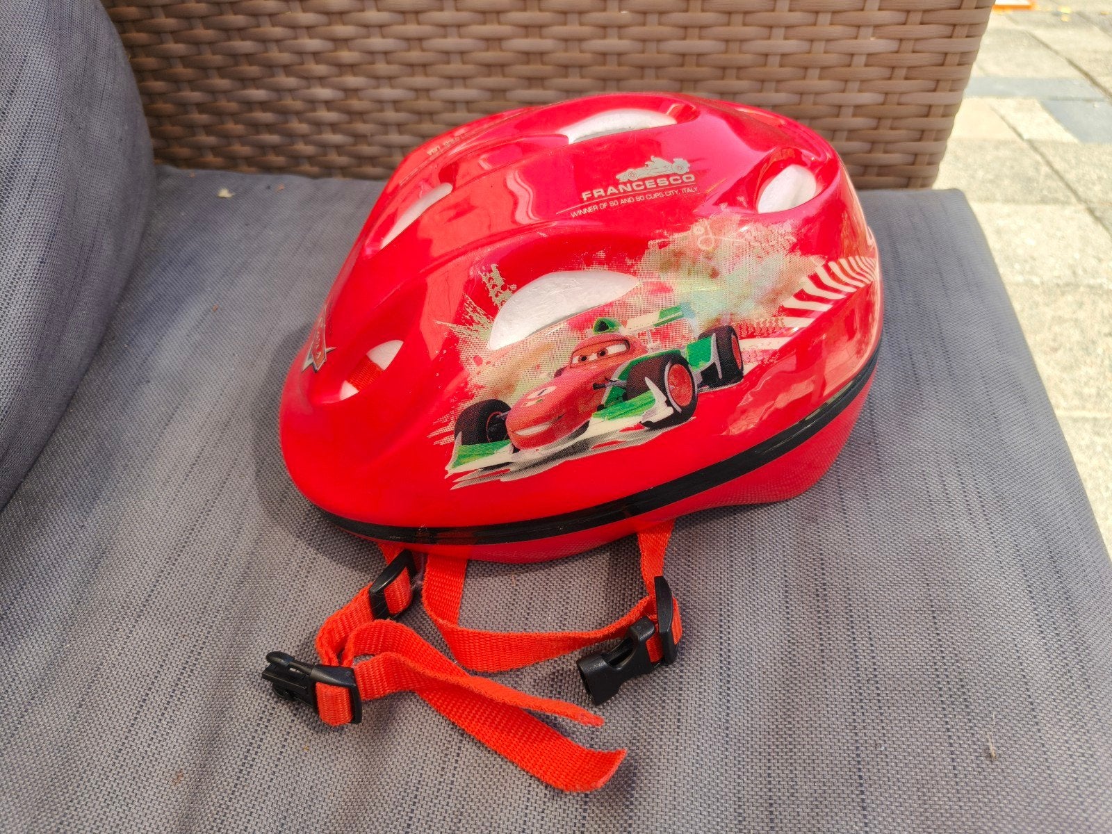 Cars fietshelm voor kinderen - Rood, Gebruikt, Disney Pixar Cars, Jongen of Meisje, Overige maten