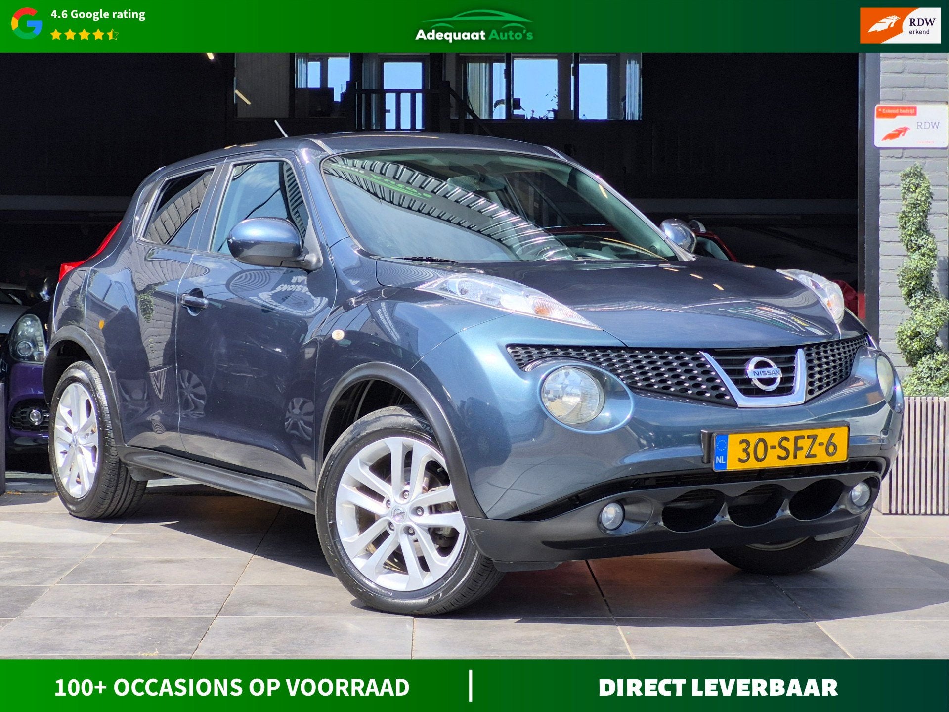 Nissan Juke 1.6 Acenta Eco Cruise|Camera|Trekhaak|Airco|NAP, Voorwielaandrijving, Euro 5, Stof, Huisgarantie