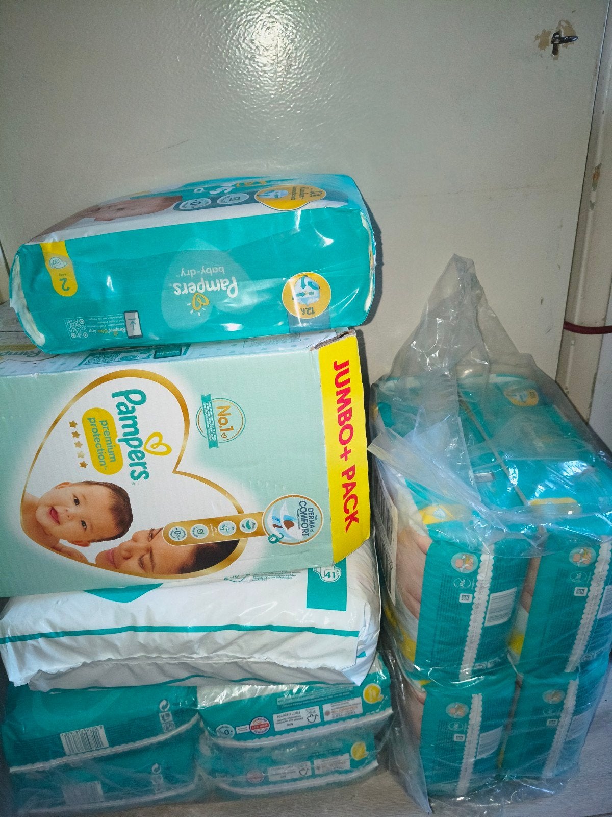 Pamper Baby-Dry en doos premium luiers maat 2 ( 456 stuks), Ophalen, Nieuw