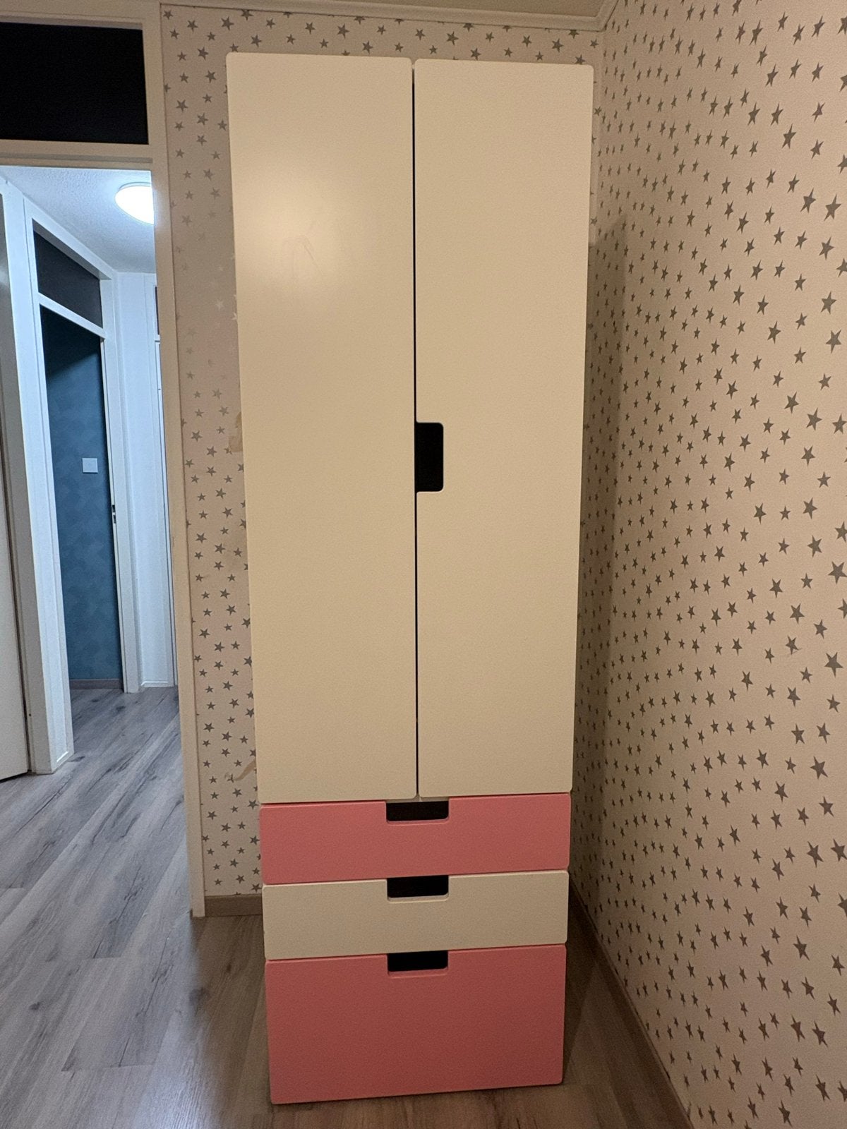 IKEA Stuva kledingkast met roze en witte lades, Ophalen, Gebruikt, 105 cm of meer, Minder dan 50 cm