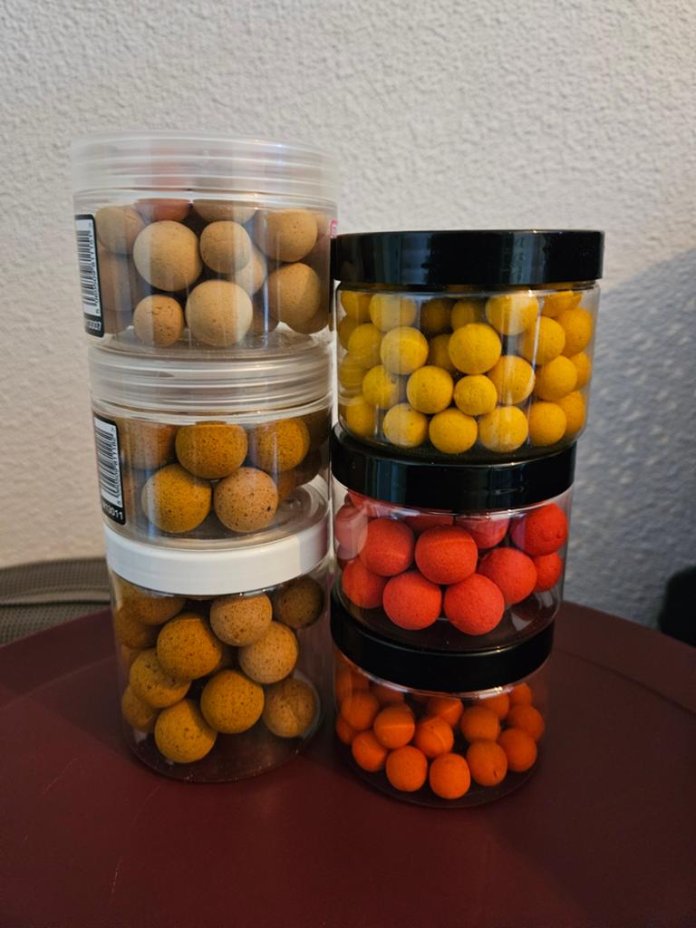 6 potjes wafters en popups mainline, Watersport en Boten, Hengelsport | Karpervissen, Ophalen of Verzenden, Gebruikt, Overige typen