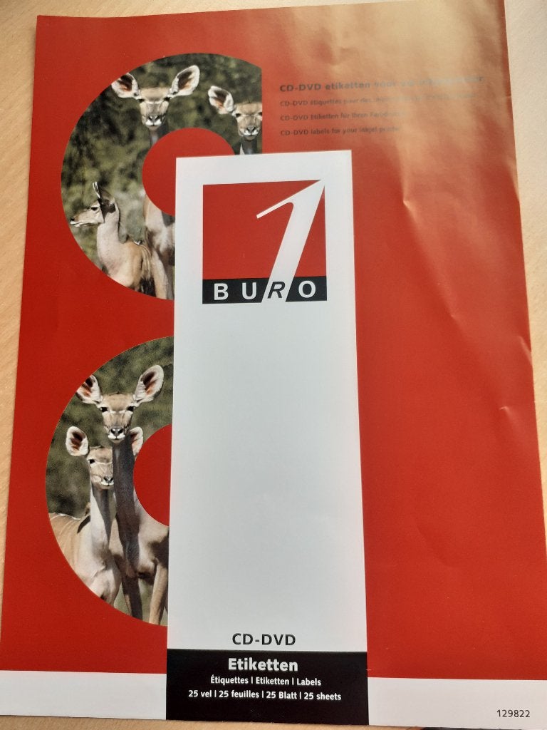 CD/dvd etiketten voor printer, nieuw, Buro1, -, -, Nieuw