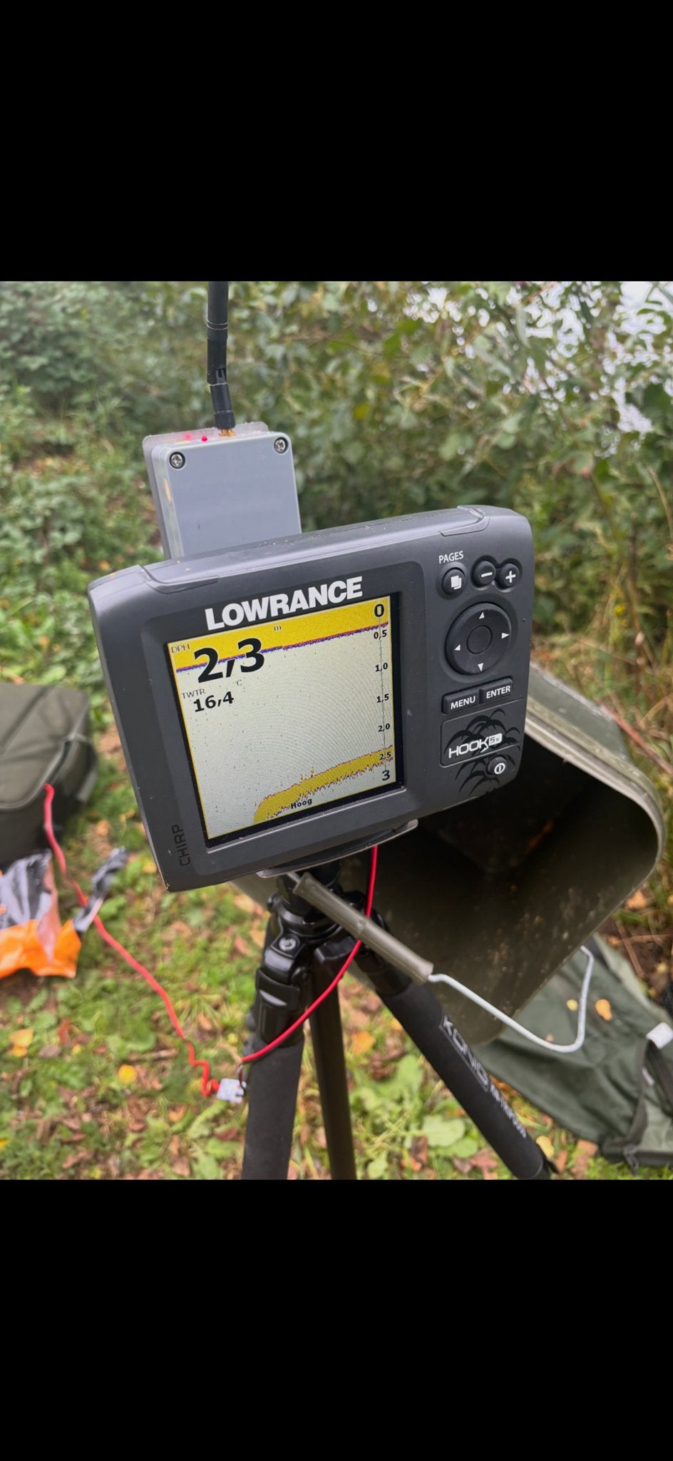 Voerboot Navigator met Lowrance Hook 4x fishfinder, Ophalen of Verzenden, Gebruikt, Overige typen