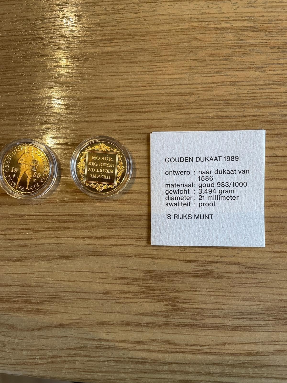 2x Gouden Dukaat 1989 - 'S Rijks Munt - Proof Kwaliteit, Koningin Beatrix, Losse munt, Goud, Overige waardes