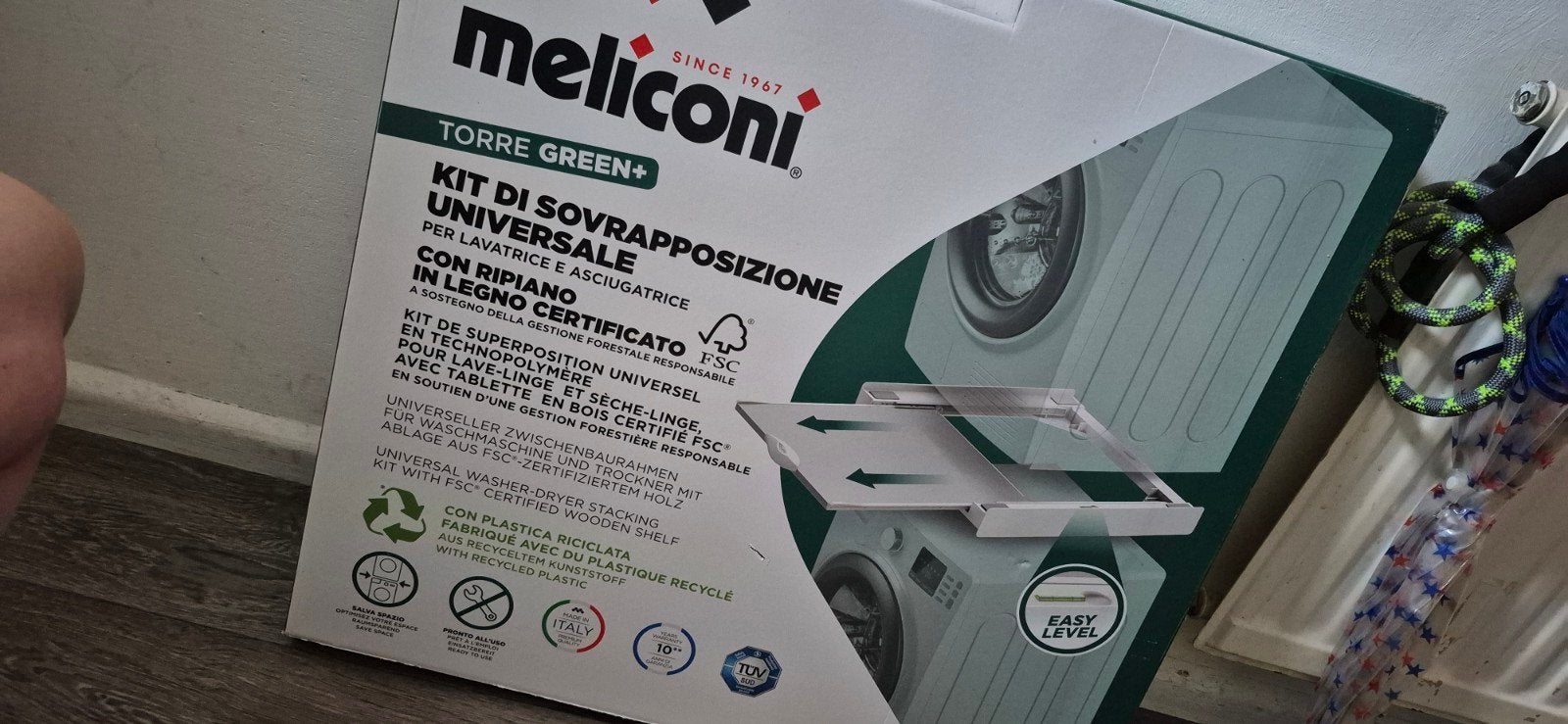 Meliconi Torre Green+ wasmachine/droger tussenstuk, Ophalen, Nieuw