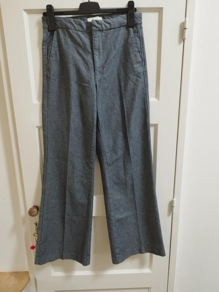 H&M Marlene Dietrich jeanslook pantalon maat 38, Maat 38/40 (M), Blauw, Nieuw, Ophalen of Verzenden