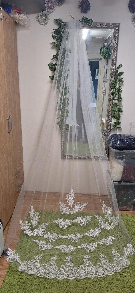 nieuwe lange ivoor kleurige sluiers, Wit, All2wish4, Nieuw, Ophalen of Verzenden