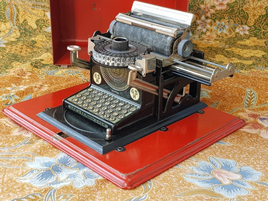 Mooie complete oude Junior typemachine uit Duitsland., Antiek en Kunst, Ophalen of Verzenden