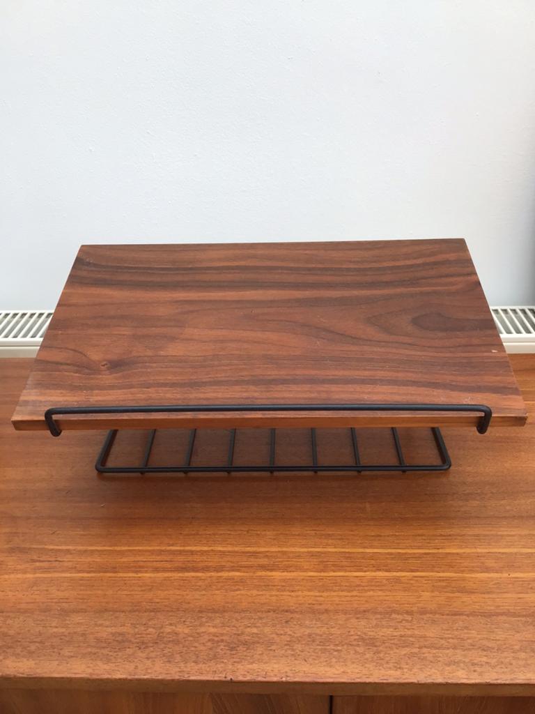 Mid century teak (retro)telefoon-hal hang tafeltje (tomado?), Ophalen of Verzenden, Zo goed als nieuw