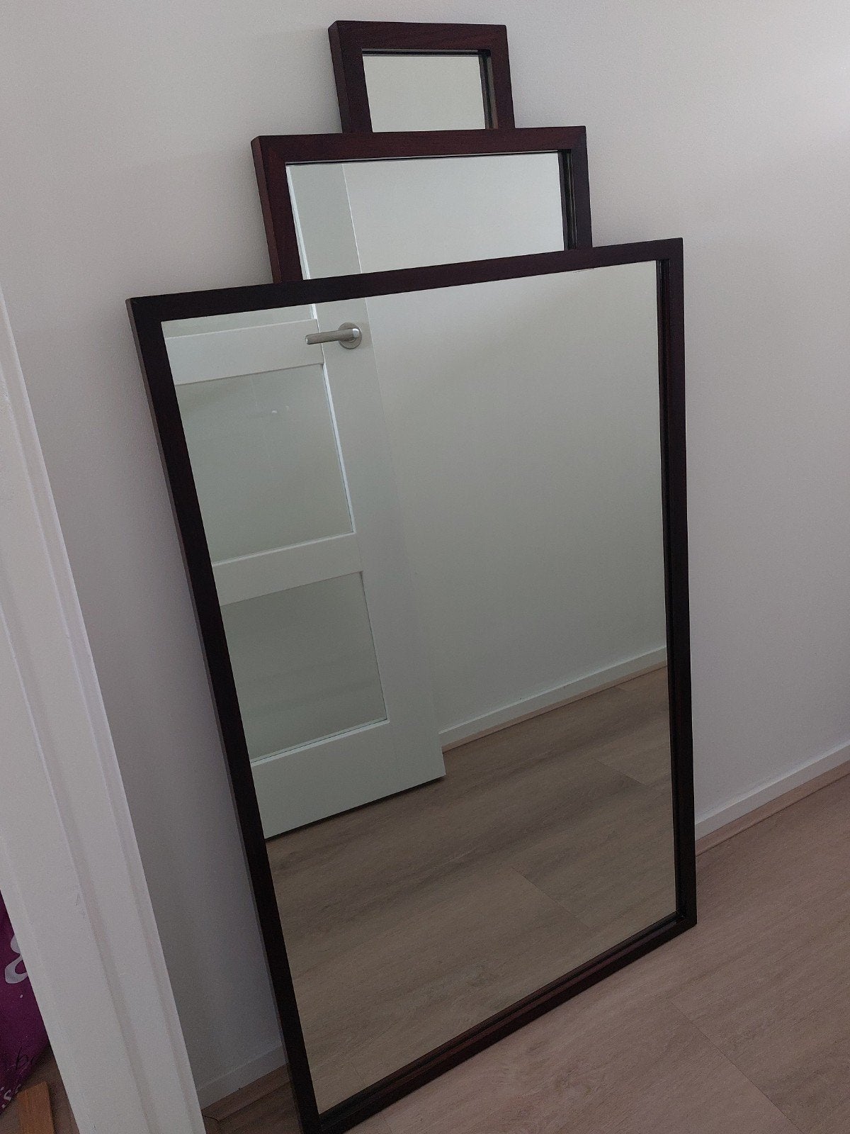 mooie grote spiegel, Ophalen, Gebruikt, 100 tot 150 cm, Rechthoekig