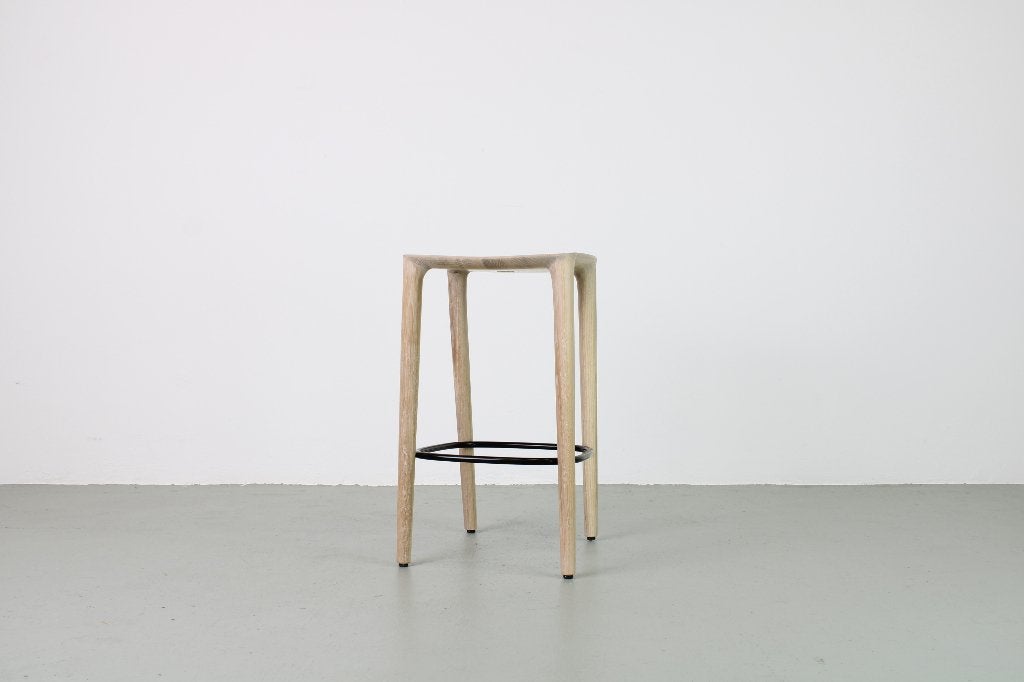 Artisan Neva counterkruk, Eiken Loba white, Ophalen, 5 krukken of meer, Met voetsteun, 60 tot 90 cm