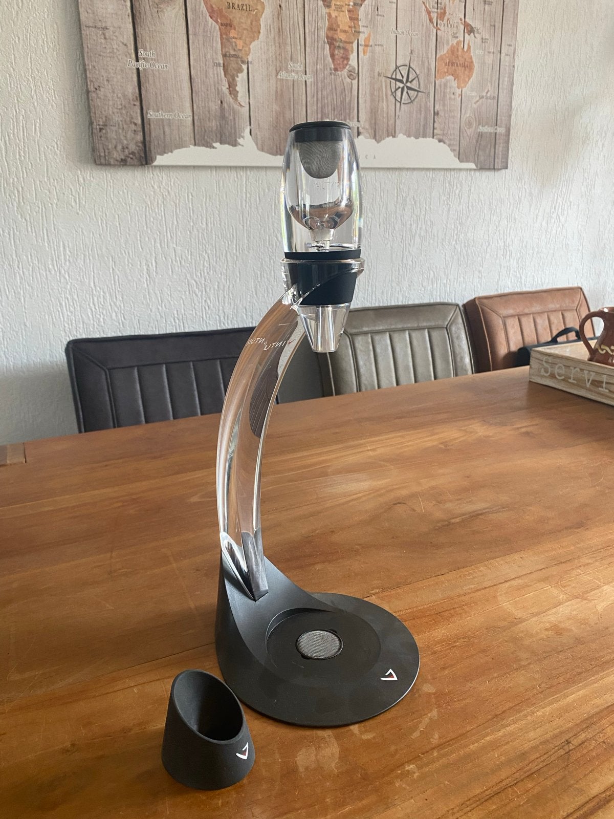 MikaMax Magic Wijn beluchter met standaard - Decanteer karaf, Ophalen of Verzenden, Minder dan 5 flessen, 5 – 50, Glas