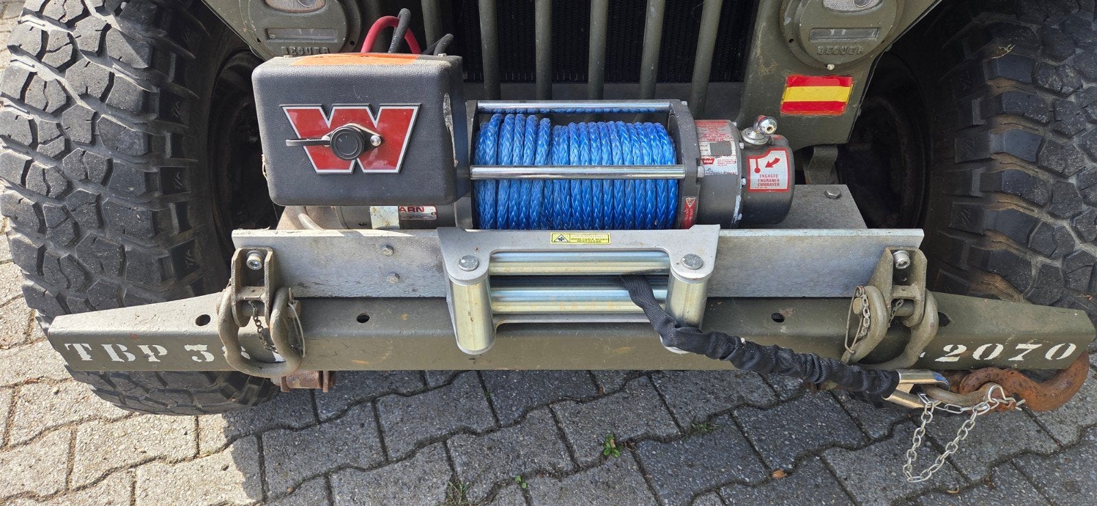 Warn M8000 DZ Lier met afstandsbediening 24V, Doe-het-zelf en Verbouw, Ophalen