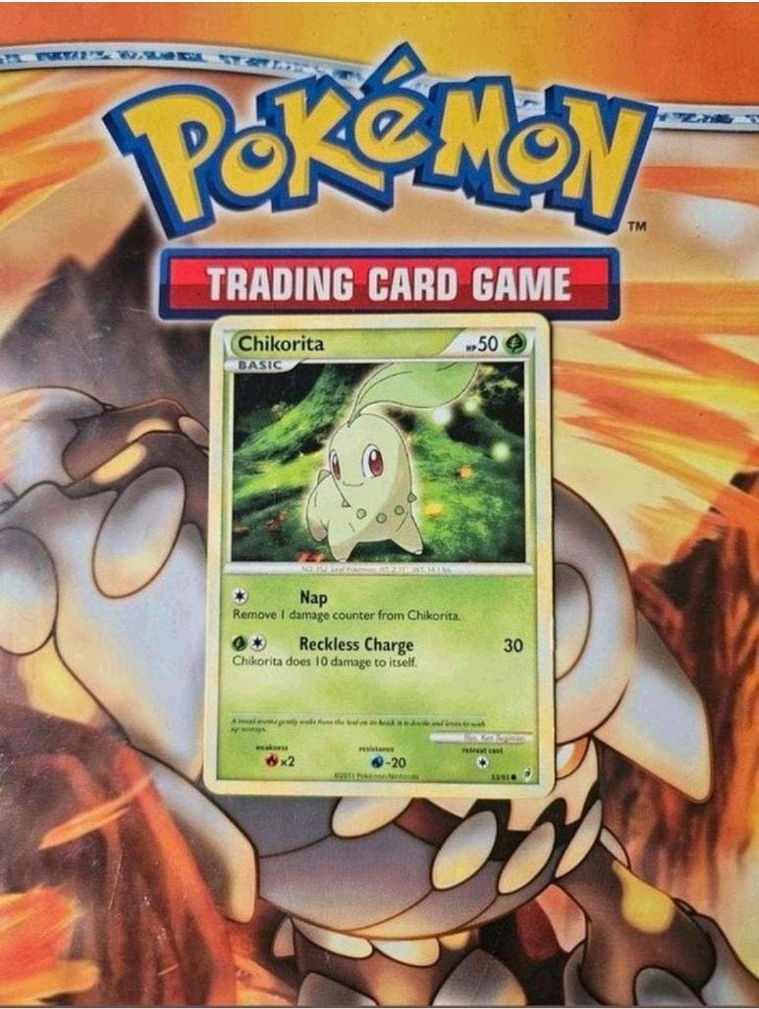Chikorita 53/95 Heartgold&Soulsilver Call of Legends pokemon, Ophalen of Verzenden, Gebruikt, Losse kaart