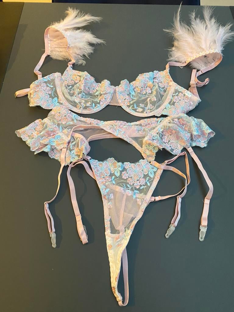 Lingerie nieuw, Verzenden, Zwart, Setje