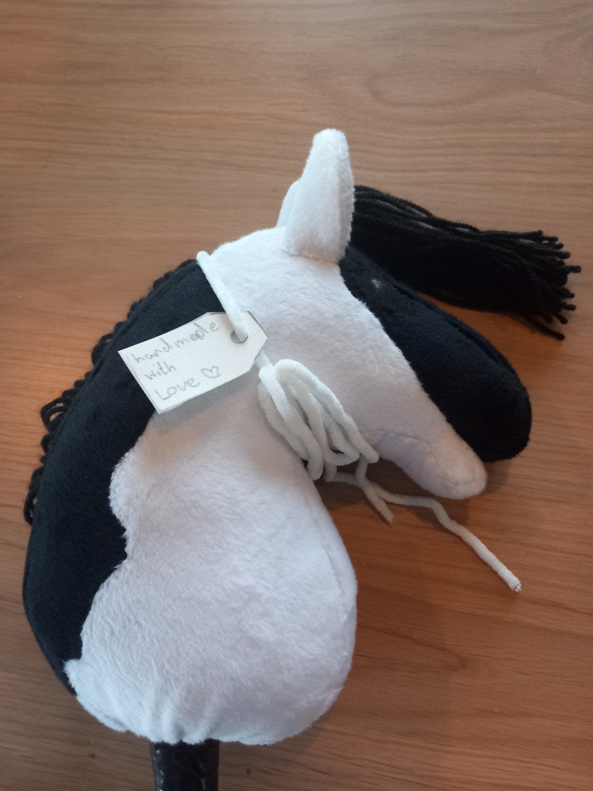 Te koop: Handgemaakt Hobbyhorse Zwart-Wit, Ophalen of Verzenden, Nieuw, Jongen of Meisje