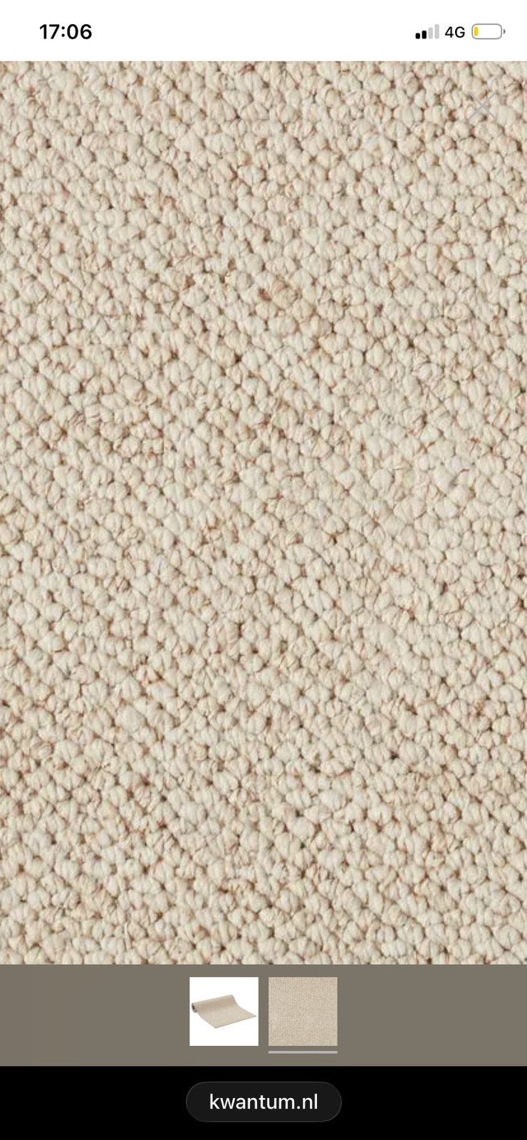 Tapijt Mason beige van Kwantum, Ophalen, 75 m² of meer, Beige, Zo goed als nieuw