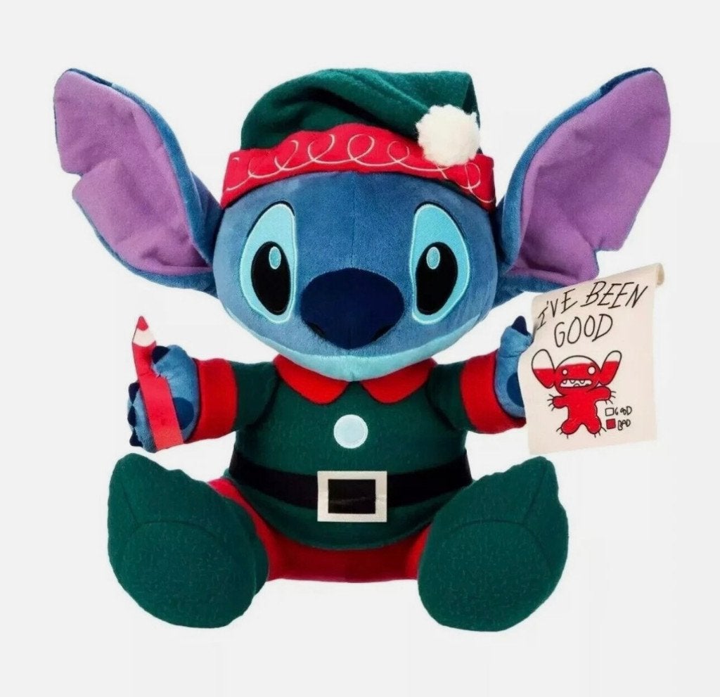 Disney Parks Kerst Elf Stitch Pluche Knuffel 35 cm, Verzamelen, Ophalen of Verzenden, Overige figuren, Nieuw, Knuffel
