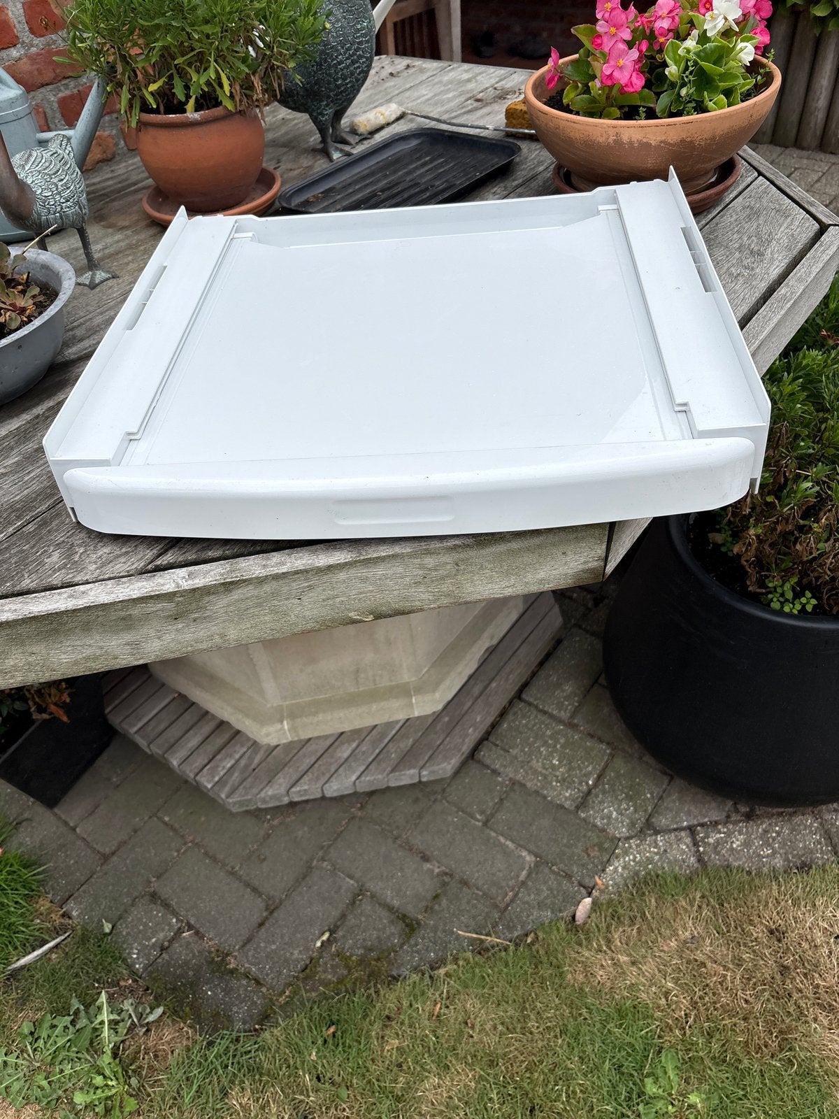 Uitschuifbaar plateau voor wasmachine/droger, Ophalen of Verzenden, Gebruikt