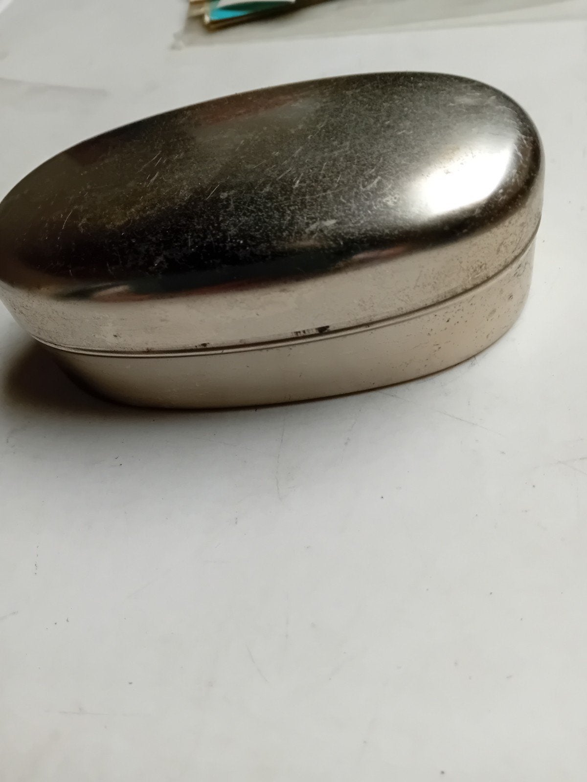 Vintage RIO Holland tinnen lepel/sieradendoosje, Ophalen of Verzenden