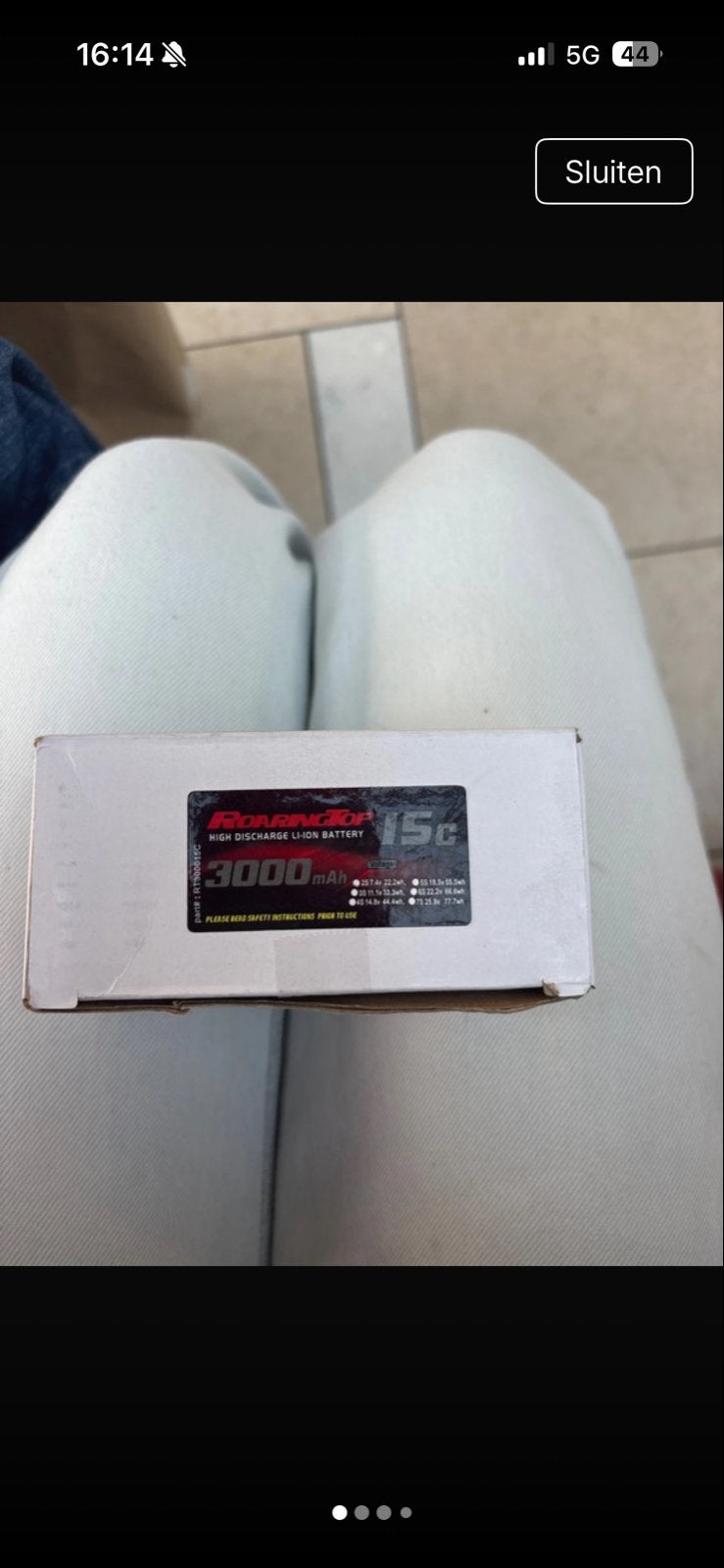 Roaring Top 2S 7.4V 3000mAh 15C RC accu JST-SMP (2 stuks), Elektro, Nieuw, Ophalen of Verzenden, Onderdeel