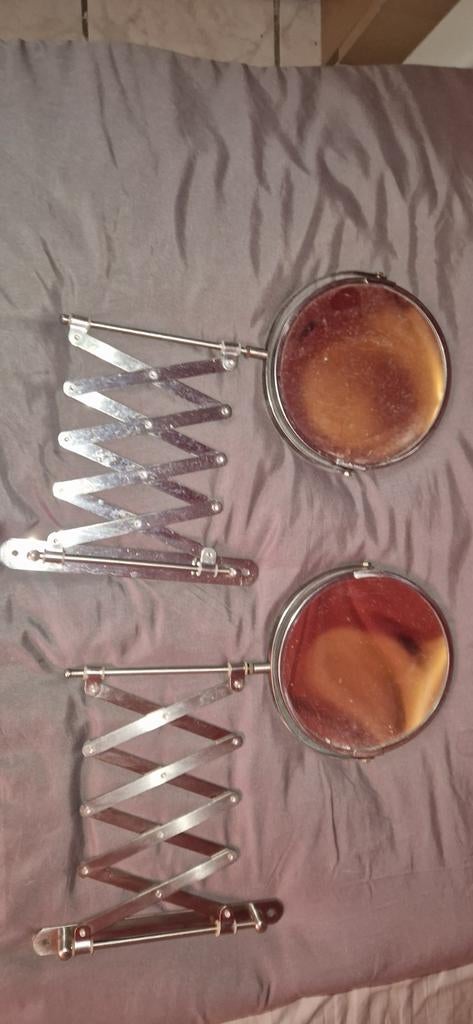 Uittrekbaar Chroom Scheerspiegel / Make-up Spiegel, Huis en Inrichting, Woonaccessoires | Spiegels, Minder dan 50 cm, Gebruikt