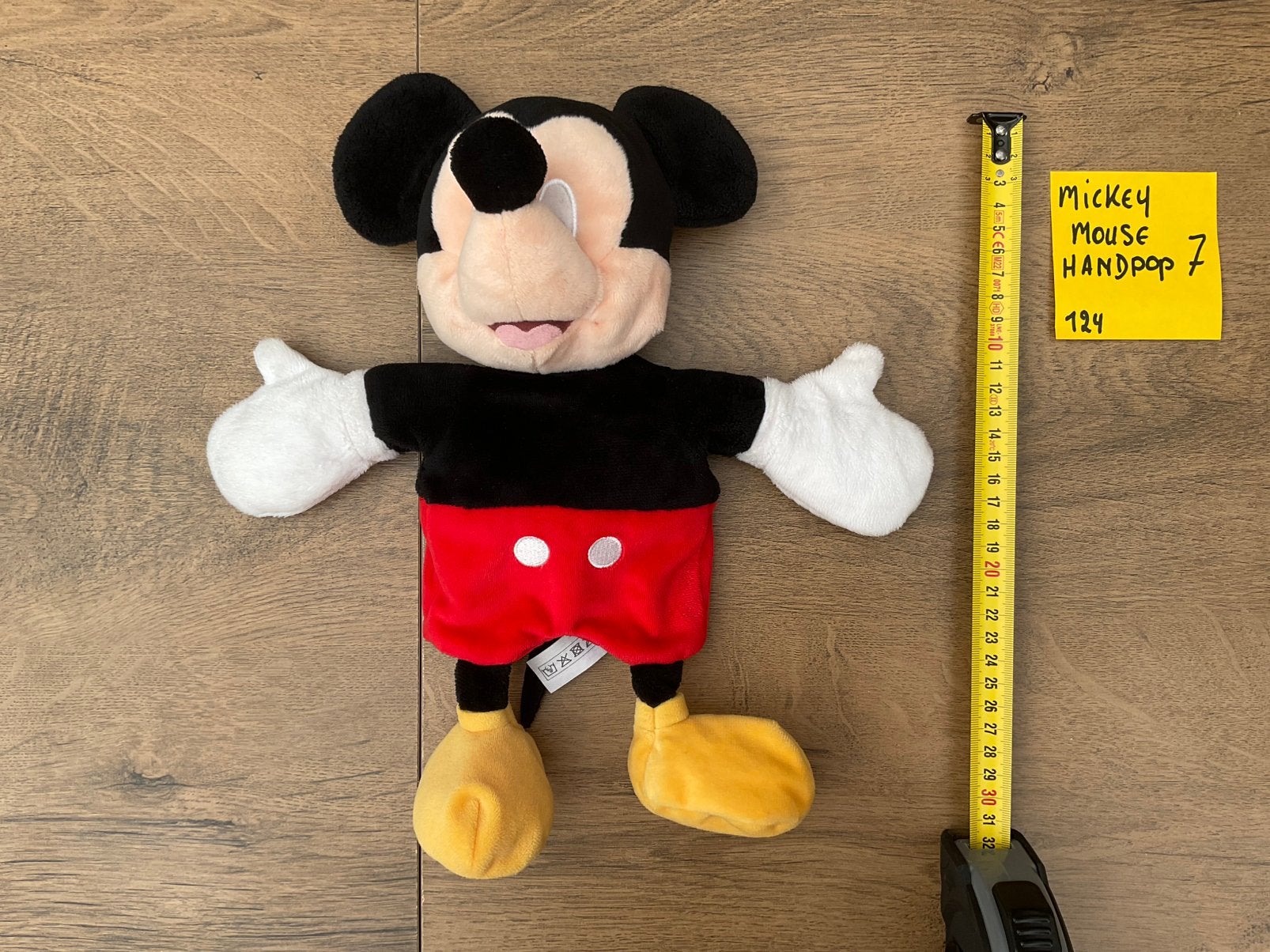 Nieuwe zgan pluche Disney Mickey Mouse handpop, Ophalen, Mickey Mouse, Nieuw, Knuffel