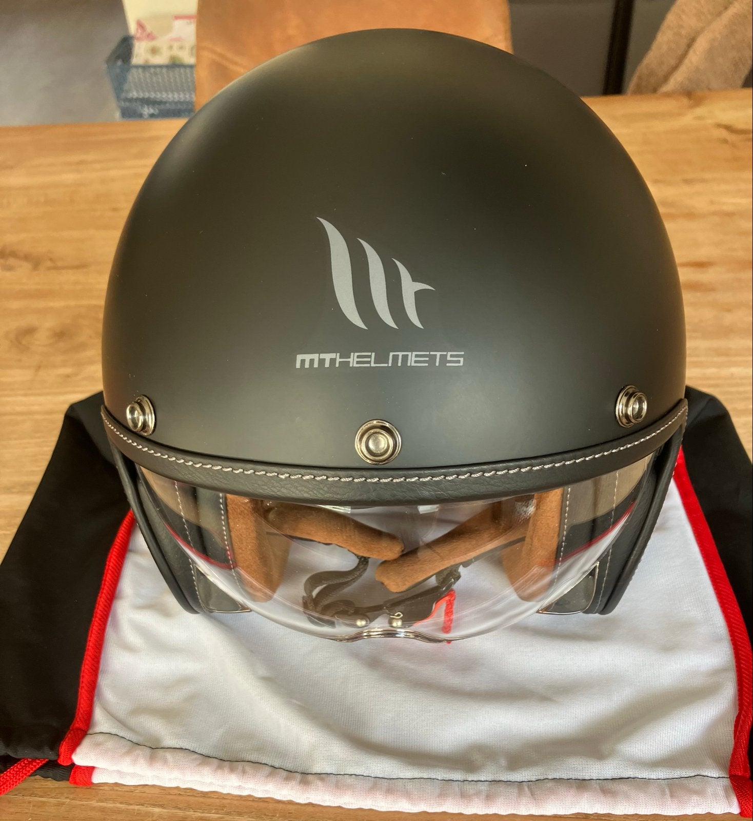 MT Helmets Le Mans 2S Jethelm - Mat Zwart - Maat XS, XS, Jethelm, Dames, Tweedehands