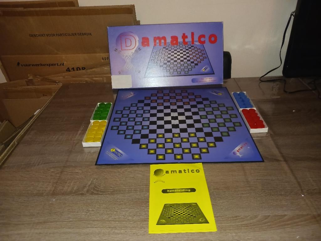 Damatico (dammen met 4 personen), Een of twee spelers, Ophalen of Verzenden, Nieuw, Damatico