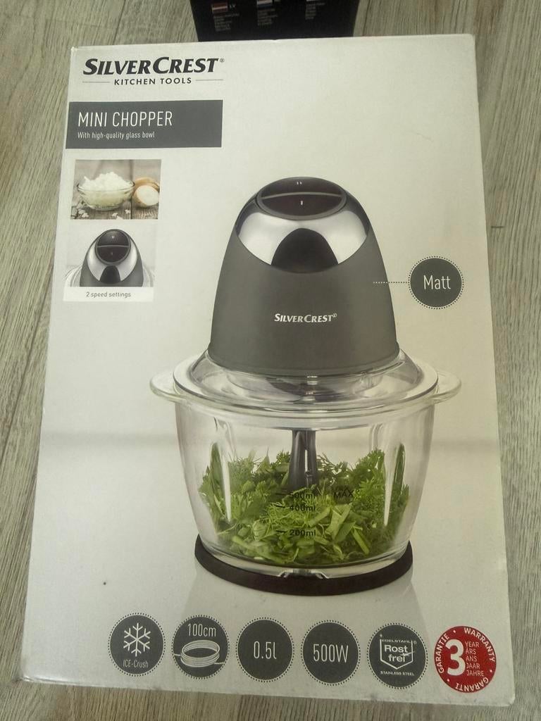 Mini hakker / mixer, Minder dan 1 liter, Ophalen, Nieuw, 2 snelheden