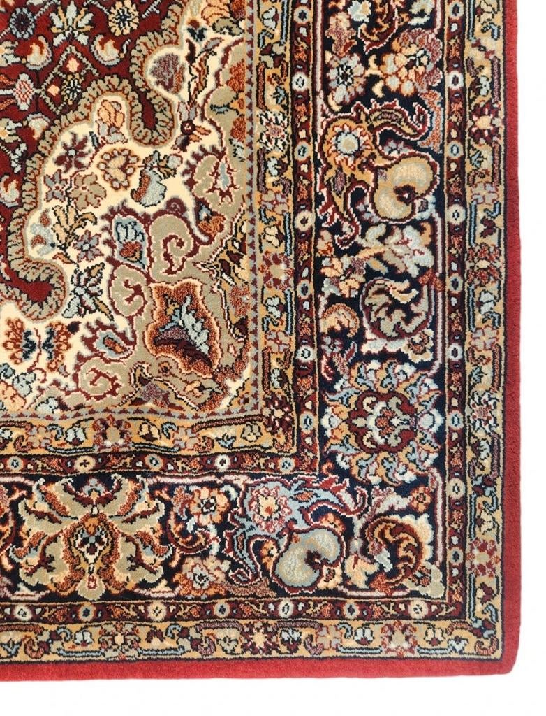Vintage Pers wol tapijt medalion Perzisch Adler 198x301cm, 150 tot 200 cm, 200 cm of meer, Ophalen of Verzenden, Zo goed als nieuw
