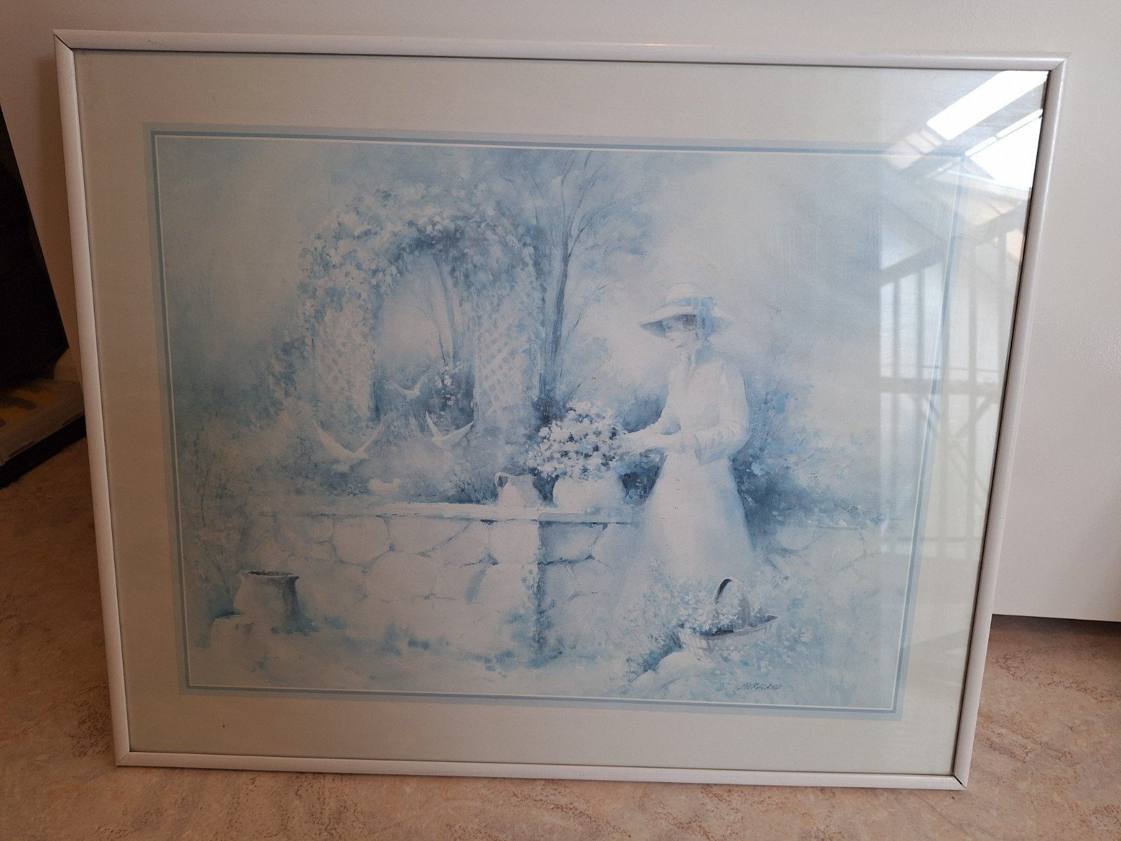 Witte fotolijst 51x41 cm, kunststof, gebruikt, Ophalen, Kunststof, Gebruikt, Fotolijst