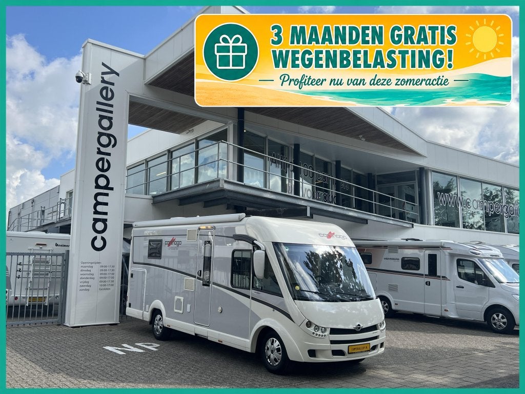 Carthago C-Tourer I 144 QB QUEENSBED+HEBED TREKHAAK DAKAIRCO, Caravans en Kamperen, Campers, Integraal, Ringverwarming, Fiat, 6 tot 7 meter