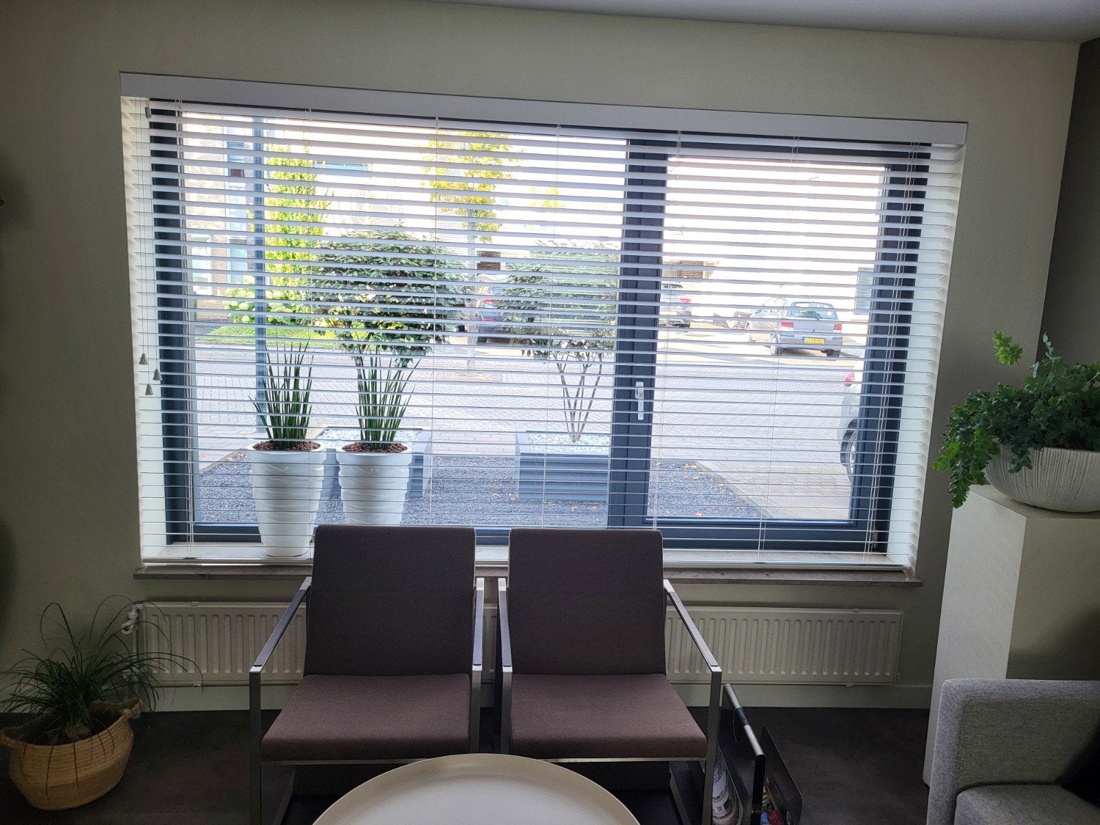 Luxaflex Witte Houten Jaloezieën (279x164 cm), Ophalen, Jaloezie, Wit, Hout