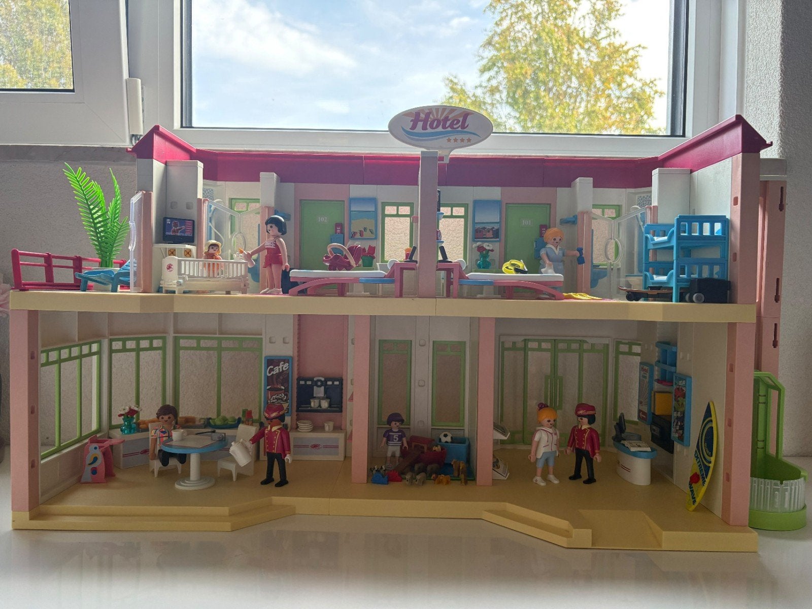 Playmobil 5265 - Compleet ingericht familiehotel, Gebruikt, Gebouw, Complete set, Ophalen of Verzenden